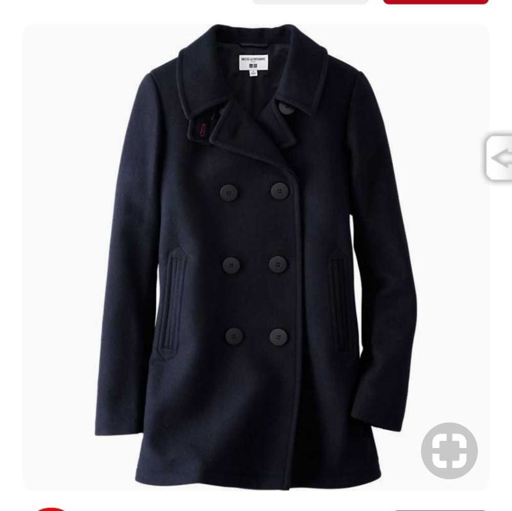 Uniqlo Ines de la Fressange navy blue peacoat